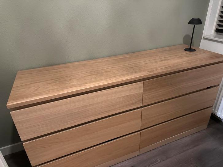 Malm ikea ladenkast, Huis en Inrichting, Kasten | Ladekasten, Gebruikt, Minder dan 100 cm, 100 tot 150 cm, 25 tot 50 cm, Eikenhout