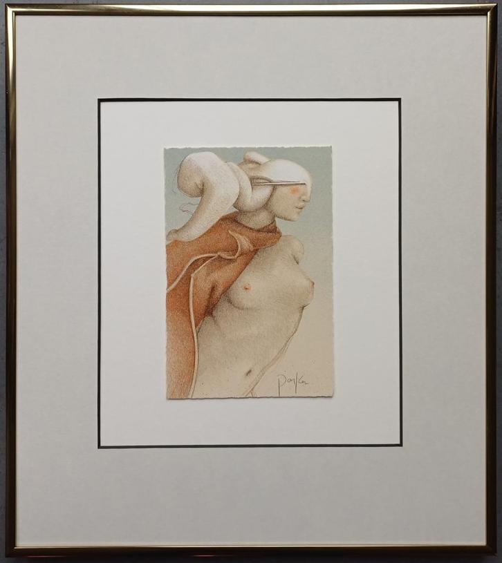 Michael Parkes – ingelijste gesigneerde litho, Antiek en Kunst, Kunst | Litho's en Zeefdrukken, Ophalen of Verzenden