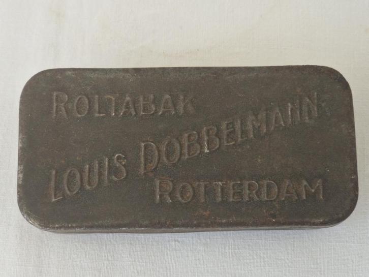 Roltabak blik Louis Dobbelmann Rotterdam., Verzamelen, Blikken, Gebruikt, Overige, Ophalen of Verzenden