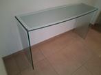 glazen sidetable, Ophalen, 100 tot 150 cm, Glas, Zo goed als nieuw