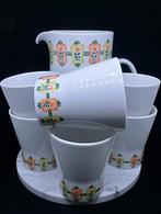 Mosa Maastricht set 1 kan met 6 bekers 60s - K1VERB2, Antiek en Kunst, Antiek | Keramiek en Aardewerk, Verzenden