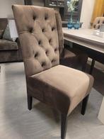 *ACTIE* Landelijke Eetkamerbank 150 + 3 Stoelen Liana Bruin, Ophalen of Verzenden, Nieuw, Stof, Eetkamerbank Eetkamerstoelen Liana Kleur Bruin Knoopjes