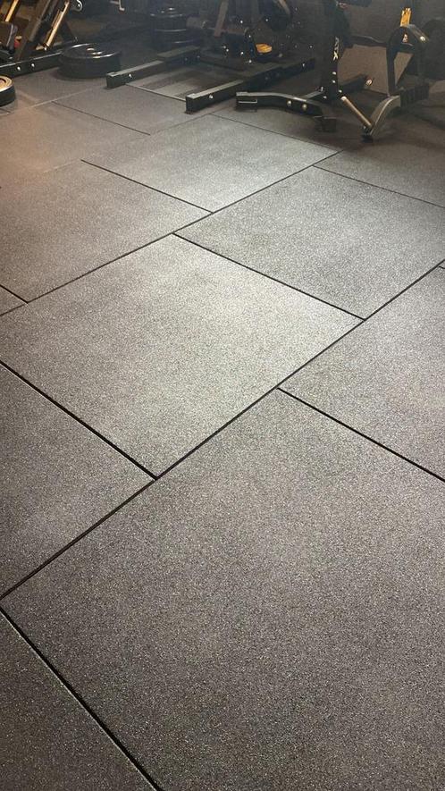 Rubber Sportvloer / Gym Vloer Tegels €19.45,- per m2!, Sport en Fitness, Fitnessmaterialen, Nieuw, Armen, Benen, Borst, Buik, Rug