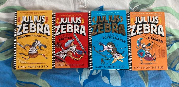 4 delen Julius Zebra - Gary Northfield, Boeken, Kinderboeken | Jeugd | onder 10 jaar, Zo goed als nieuw, Ophalen of Verzenden