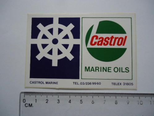 sticker Castrol Marine oil origineel watersport outboard mot, Verzamelen, Stickers, Zo goed als nieuw, Overige typen, Verzenden