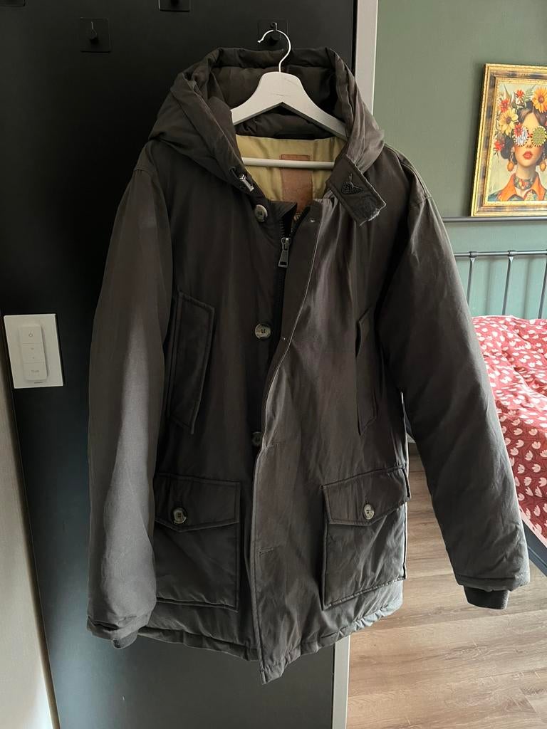 Air force parka jas maat L grijs Airforce, Maat 52/54 (L), Ophalen of Verzenden, Airforce, Grijs