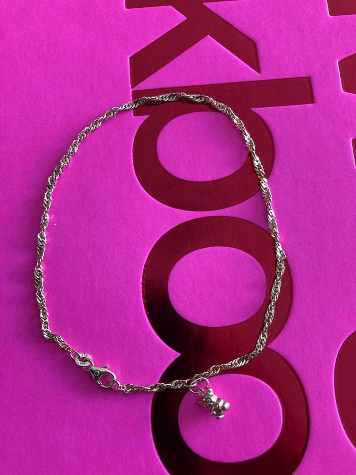 Gouden enkelbandje enkelband 14 karaat anna nina goud 585, Sieraden, Tassen en Uiterlijk, Enkelbandjes en Enkelkettinkjes, Goud