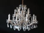 Grote mariatheresia kroonluchter hangt vol kristallen pegels, Huis en Inrichting, Lampen | Kroonluchters, Ophalen, Gebruikt