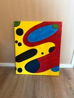 Abstract Schilderij - Rood, Geel, Blauw, Groen, Ophalen of Verzenden