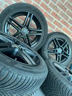 5x112 Zwarte Sport velgen 16 inch 205/55/16 Michelin Winterb, Auto-onderdelen, Banden en Velgen, 16 inch, 205 mm, Winterbanden
