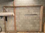Eiken deur met glas in lood., Doe-het-zelf en Verbouw, Deuren en Horren, Ophalen, Gebruikt, Binnendeur, Hout