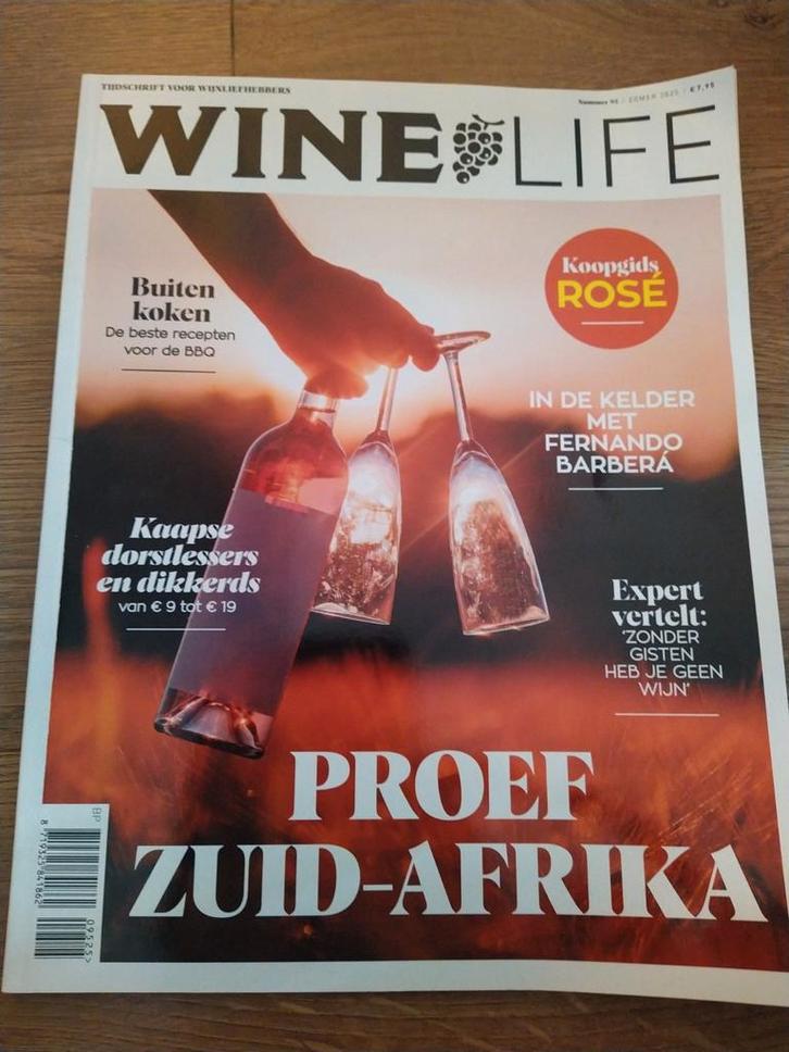 Wine Life Magazine - Proef Zuid-Afrika - zomer 2025, Boeken, Tijdschriften en Kranten, Zo goed als nieuw, Glossy, Ophalen of Verzenden