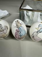 6 antieke handbeschilderde eieren Beatrix Potter Peter Rabbi, Antiek en Kunst, Ophalen of Verzenden