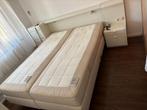 Complete tweepersoons boxspring met matras, Verstelbaar, Beige, Tweepersoons, Ophalen of Verzenden