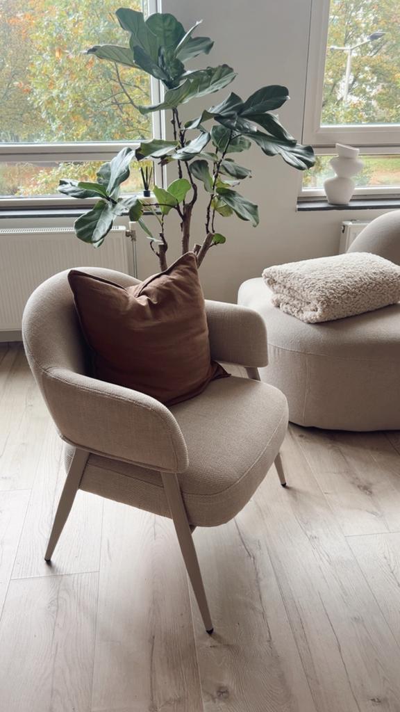 Beige Fauteuil - Zo Goed Als Nieuw! Scherpe prijs, Huis en Inrichting, Fauteuils, Zo goed als nieuw, Stof, 50 tot 75 cm, Minder dan 75 cm
