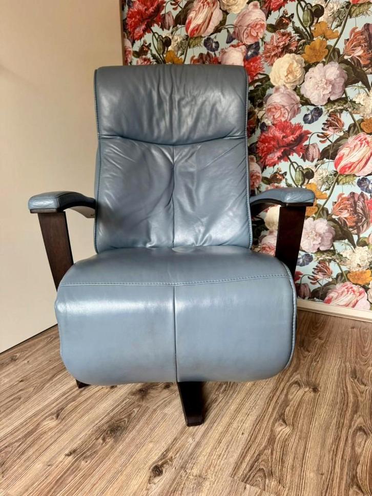 Leren elektrische relaxfauteuil Prominent, Huis en Inrichting, Fauteuils, Zo goed als nieuw, Hout, Leer, 75 tot 100 cm, 75 tot 100 cm