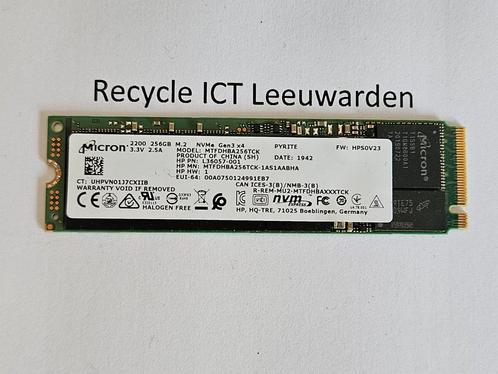 Micron 256gb m.2 ssd nvme mtfdhba256tck, Computers en Software, Harde schijven, Gebruikt, Laptop, Intern, SSD, Ophalen of Verzenden