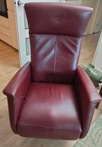 Relexs Stoel Bordeaux Leer, Huis en Inrichting, Fauteuils, Ophalen, Leer