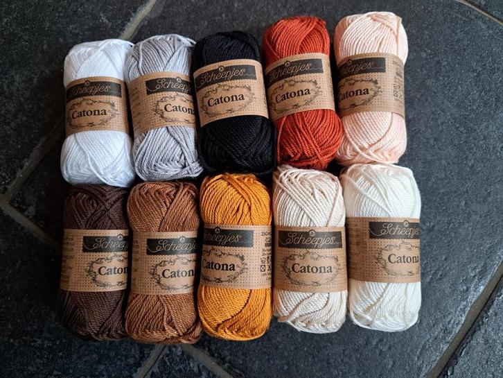 Scheepjes Catona Colour Pack - Cookies - 100% Katoen, Hobby en Vrije tijd, Breien en Haken, Ophalen of Verzenden