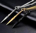 Heren ketting Spear goud, zilver of zwart, Verstelbaar, Zwart, Nieuw, Struikheide 64,3069lj rotterdam