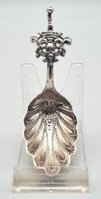 1008. Zilveren roomlepel-Pibo Elgersma-Friesland-1740, Antiek en Kunst, Ophalen of Verzenden