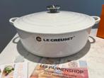 Nieuwe Le Creuset Risotto Pan Shiny White 30 cm in de doos, Gietijzer, Nieuw, Ophalen of Verzenden, Keramische plaat