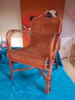 Vintage rotan stoel (retro), Huis en Inrichting, Ophalen, Gebruikt, Bruin, Riet of Rotan