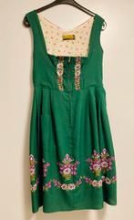 Mooie vintage geborduurde groene dirndl jurk dames ., Ophalen of Verzenden, Zo goed als nieuw, Carnaval