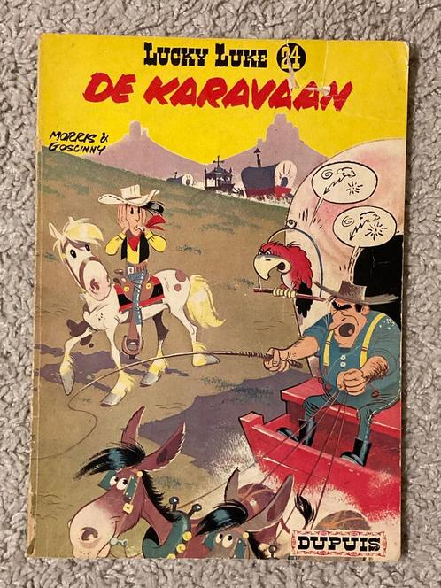Lucky Luke - Nr. 24 - De Karavaan - Tweede druk, 1966, Boeken, Stripboeken, Gelezen, Eén stripboek, Ophalen of Verzenden