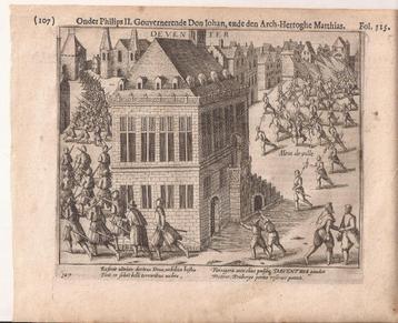Deventer. Verovering door Rennenberg.19 Nov. 1578.Baudartius beschikbaar voor biedingen