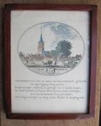 originele prent dorp Voorschoten - Van Ollefen eind 18e eeuw, Antiek en Kunst, Kunst | Etsen en Gravures, Ophalen of Verzenden