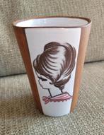 Vintage teak / kerateak vaas / Aalten keramiek 60s meisje, Ophalen of Verzenden