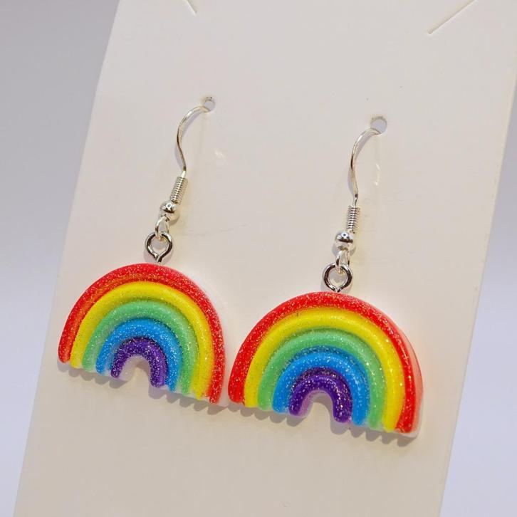 Regenboog oorbellen, Sieraden, Tassen en Uiterlijk, Oorbellen, Nieuw, Hangers, Overige materialen, Verzenden