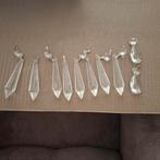 8 Kristalen pegels en 2 ronde hangers, Ophalen of Verzenden