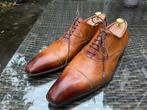 Santoni veterschoen model 10085 maat 8,5 UK/EU 42,5, Bruin, Ophalen of Verzenden, Santoni, Gedragen