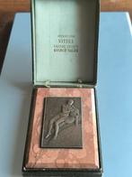 Press papier brons plaquette Vittel in originele doos, Ophalen of Verzenden, Brons