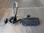 Xbox 360 Chatpad + Headset - Origineel Microsoft, Gebruikt, On-ear, Ophalen of Verzenden, Draadloos