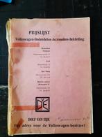 Vw prijslijst, Ophalen of Verzenden