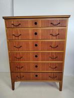 Ladekast, Huis en Inrichting, Kasten | Ladekasten, Gebruikt, 5 laden of meer, 50 tot 100 cm, Ladekast, Deens design, vintage , teak furnituren, jaren 70