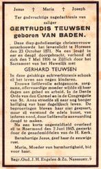 Baden van Gertrudis 1871 Horssen- 1869 Zijflich, Ophalen of Verzenden