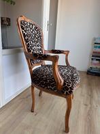 Queen Ann stoel met luipaardprint, Ophalen, Gebruikt, Bruin, Eén