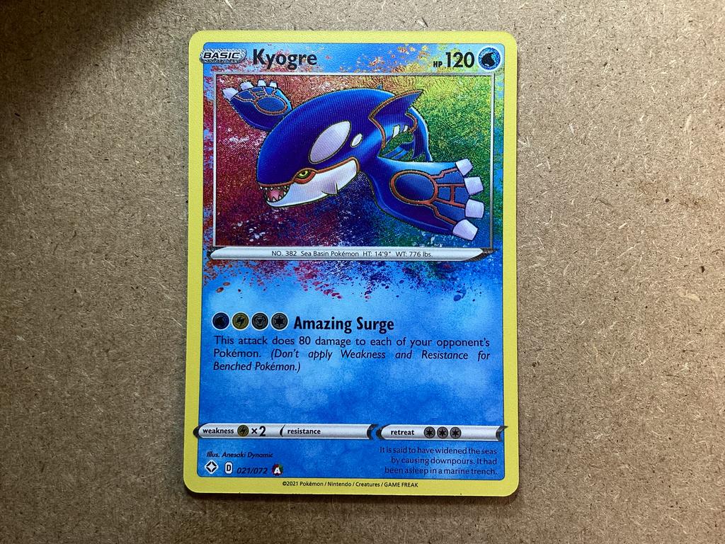 1x Kyogre [SHF 021/072] (Near Mint, Holo), Ophalen of Verzenden, Zo goed als nieuw, Losse kaart