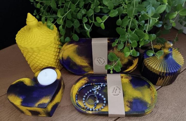Nieuw - handgemaakt - giftset - cadeautje - decoratief, Huis en Inrichting, Woonaccessoires | Wanddecoraties, Nieuw, Ophalen of Verzenden