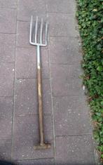 Spitvork - Viertands - Lengte 115cm - Gewaxte steel, Ophalen, Zo goed als nieuw, Vork