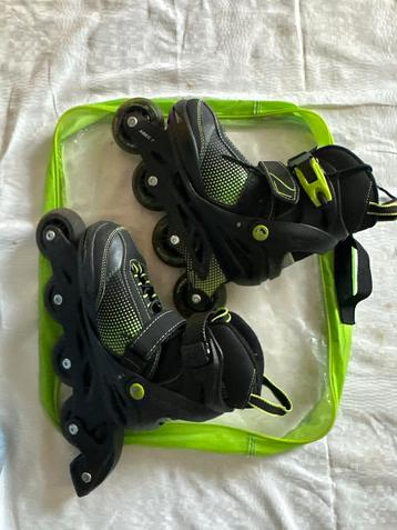 Inline Skates - Zwart/Groen 33-37 beschikbaar voor biedingen