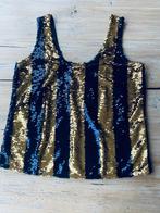 Top Goud met zwart pailletten maat L zgan, Zwart, Maat 42/44 (L), Ophalen of Verzenden, Zo goed als nieuw