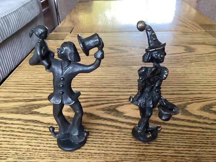 Corry Ammerlaan verbronsde scupltuurtjes, clowns,€15 p stuk., Antiek en Kunst, Antiek | Koper en Brons, Brons, Ophalen of Verzenden