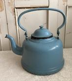 Brocante blauwe ketel - waterketel *, Ophalen of Verzenden