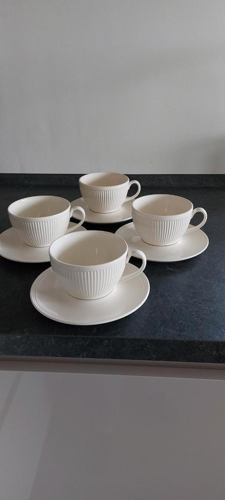 Wedgwood Windsor Soepkop en Schotel Set (4 stuks), Huis en Inrichting, Keuken | Servies, Zo goed als nieuw, Kop(pen) en/of Schotel(s)