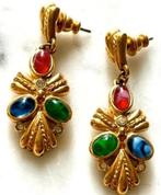 TRIFARI goldplated mooie oorbellen hangers/stekers CHCS, Sieraden, Tassen en Uiterlijk, Antieke sieraden, Ophalen of Verzenden